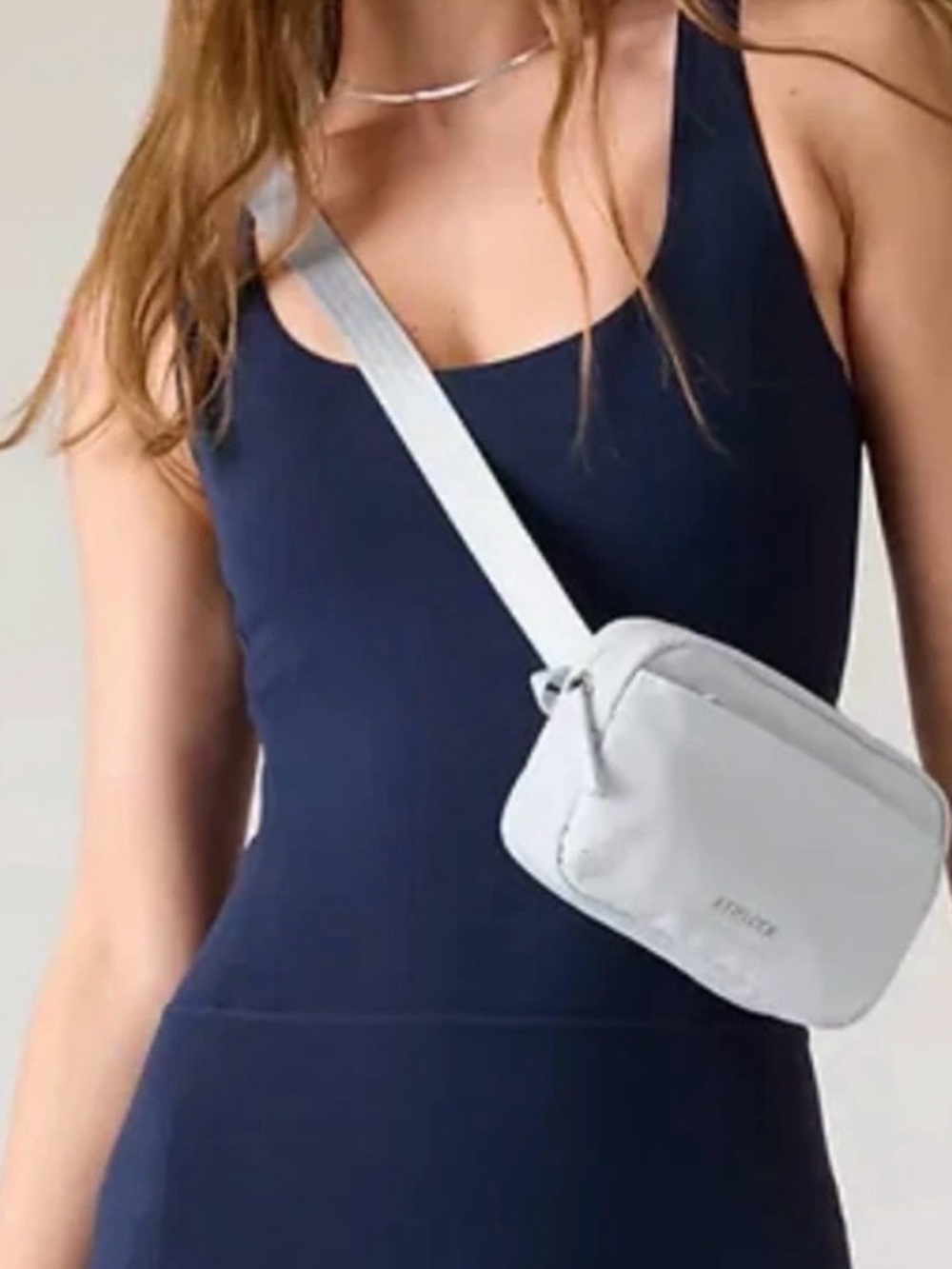 Light Gray Crossbody Sling Bag by